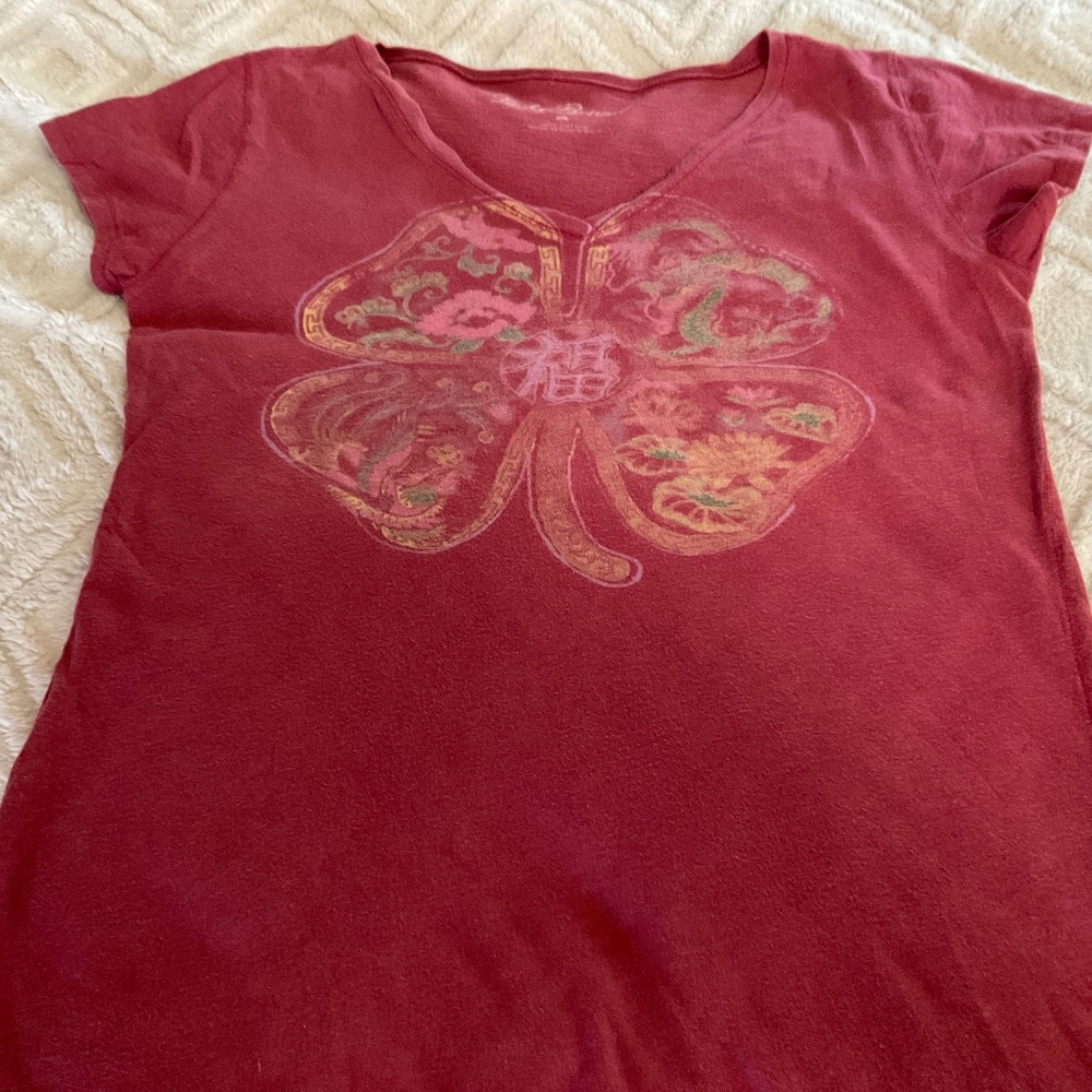 Lucky tee shirt, rose/pink medium